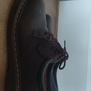 Women's Casual Lace-Up Leather Shoes in Dark Brown